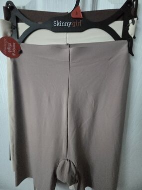 Skinnygirl Taupe High-Waist Sculpting Bike Shorts